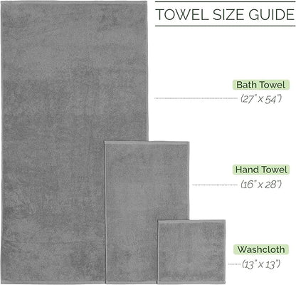 Elegant Comfort Luxury 6-Piece Towel Set, Premium Soft 100% Turkish Cotton