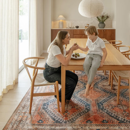 KNOTTING MATTERS Knot Tangelo 8’3” x 11’6” Area Rug – Tangelo Orange & Clay Heritage Flatweave, Low-Pile – Easy Clean Area Rug – Perfect for Living Room, Dining Room, Bedroom – Pet & Kid Friendly