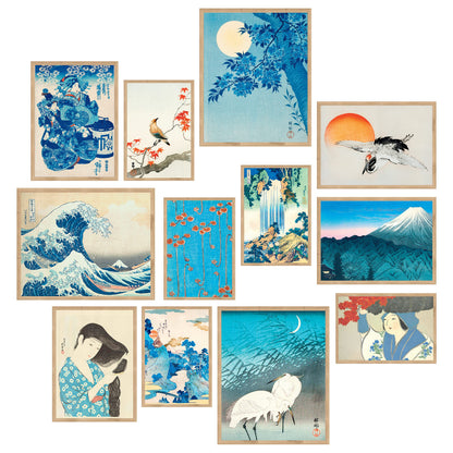 97 Decor Japanese Decor For Bedroom - Japanese Posters For Wall, Blue Japan Wall Art Prints, The Great Wave Off Kanagawa Hokusai Paintings Asian Decorations For Home (unframed)