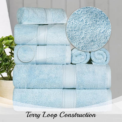 SUPERIOR Egyptian Cotton Pile Bath Sheet Set of 2, Ultra Soft Luxury Towels