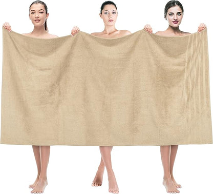 American Soft Linen 35x70 Jumbo Large Bath Towel, 600 GSM 100% Cotton Turkish