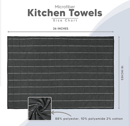 Utopia Towels - Microfiber Kitchen Towels, Super Absorbent 18 x 26 Inches