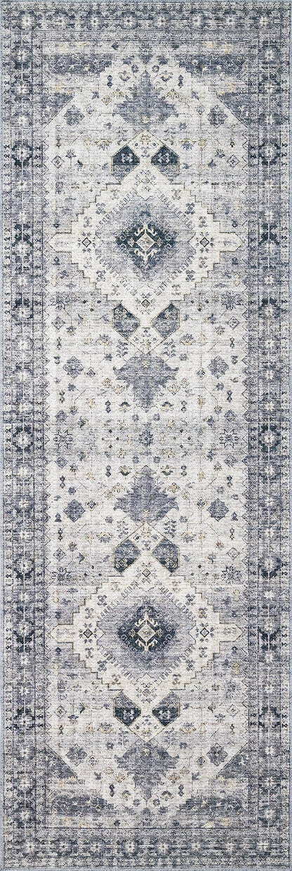 Loloi Skye Collection SKY-02 Silver/Grey 6'-0" x 6'-0" Round Area Rug