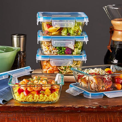 Snapware Glass Total Solutions Food Storage Containers Set, Airtight &