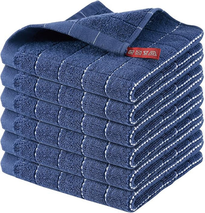 Homaxy 100% Cotton Terry Kitchen Dish Cloths, Ultra Soft and Absorbent Dish
