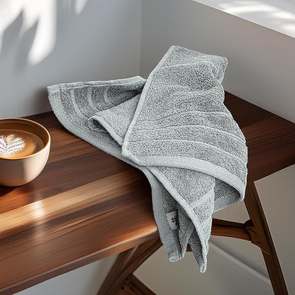 Tens Towels Pack of 6 Hand Towels, 100% Cotton, Lighter Weight, Quick to Dry