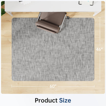 Cybstrax Office Chair Mat for Hardwood & Tile Floor, 46" x 60" Desk Chair Mat, Anti Slip, Non-Curve Computer Chair Mat for Rolling Chairs Floor Protector for Home Office