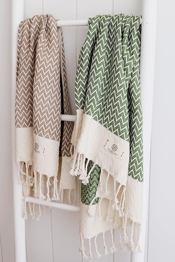 Madamelique Exclusive Hand Towels Set of 2-18 x 40 Inches