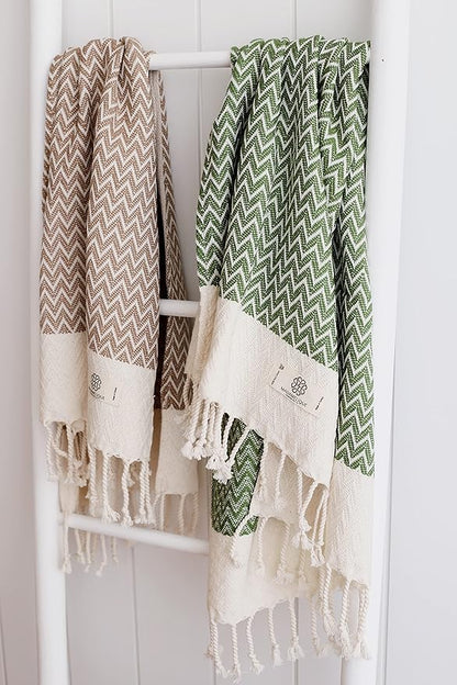 Madamelique Exclusive Hand Towels Set of 2-18 x 40 Inches