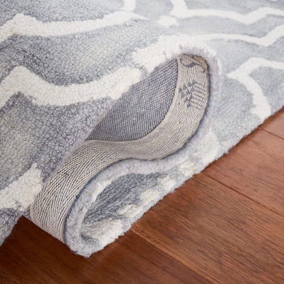 SAFAVIEH Dip Dye Collection 3' x 5' Grey/Ivory DDY538C Handmade Moroccan Watercolor Premium Wool Area Rug