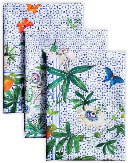 Maison d' Hermine Kitchen Towels Set of 3 100% Cotton 27.50" x 20" Reusable