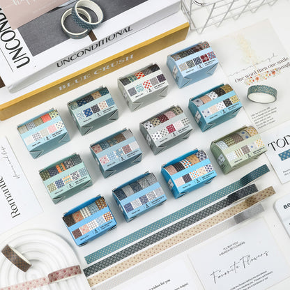 YUBX Basic Patterns Washi Tape Set 60 Rolls Geometric Elegance Decorative Skinny Masking Tapes for Arts, DIY Crafts, Journals, Planners, Scrapbook, Wrapping
