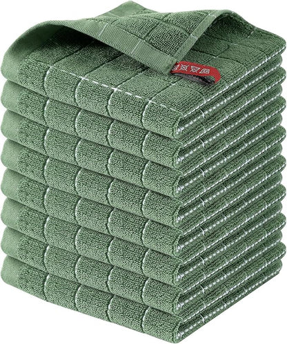 Homaxy 100% Cotton Terry Kitchen Dish Cloths, Ultra Soft and Absorbent Dish