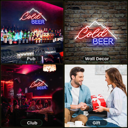 Kavaas Its 5 O'clock Somewhere Neon Sign, Neon Bar Signs for Home Bar Decor, Man Cave Pub Party - Best Gifts for Husband, Father, Birthday, Christmas