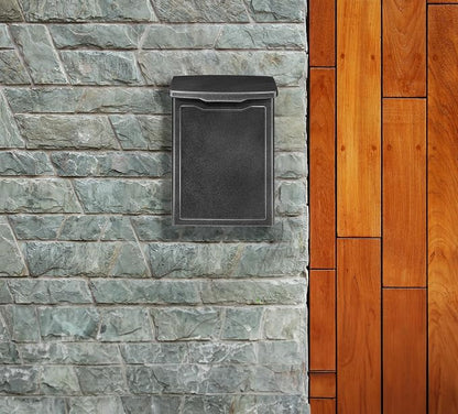 ARCHITECTURAL MAILBOXES 2681P Pewter Marina Wall Mount Mailbox, Small (Pack of 10)