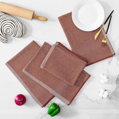 Homaxy Premium Kitchen Towels, Large Cotton Kitchen Hand Towels, Flat and Terry