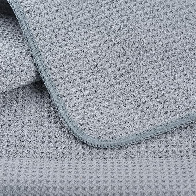 POLYTE Premium Microfiber Kitchen Dish Hand Towel Waffle Weave 12 Pack