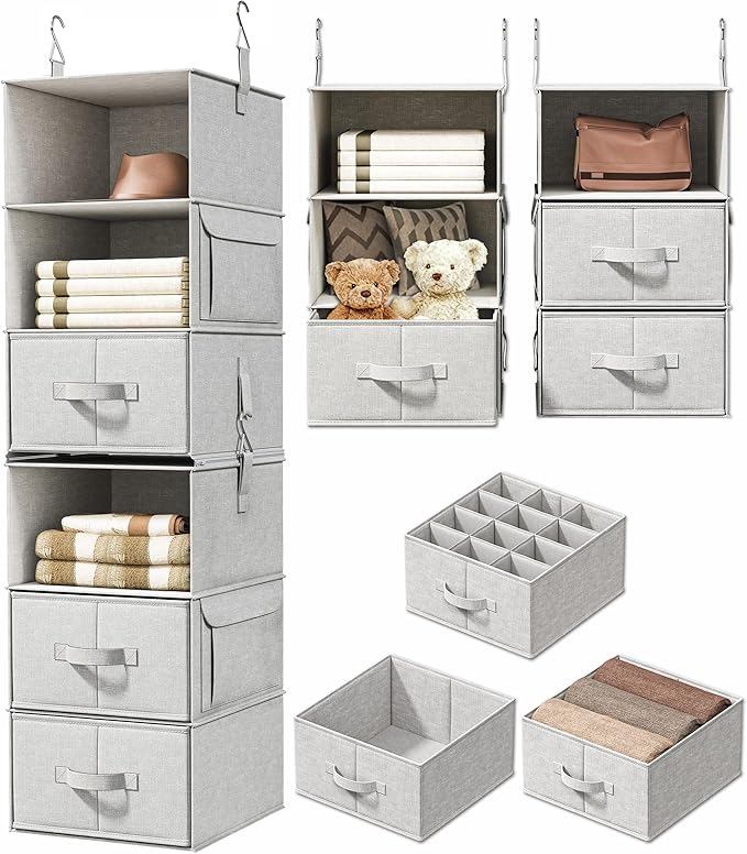 Vailando 6-Shelf Hanging Closet Organizer