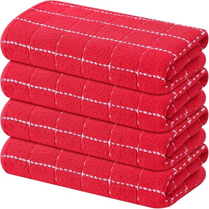 Mordimy 100% Cotton Terry Cloth Kitchen Towels, Super Soft and Absorbent Dish