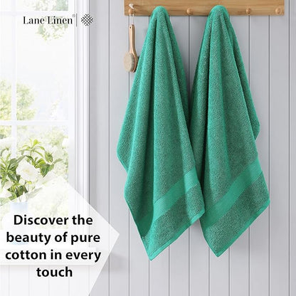 LANE LINEN 100% Cotton Oversized Bath Towels Set of 4