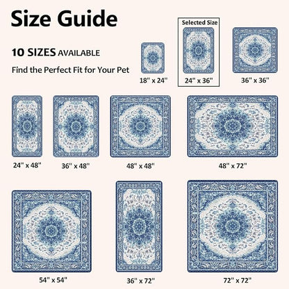 Washable Pee Pads for Dogs, Reusable Puppy Potty Training Pads, Ultra-Absorbent Thick Waterproof Leak-Proof Non-Slip Pads & Mat for Crate, Playpen, Floor, Whelping & Housebreaking , 2 Pack 24"x36"