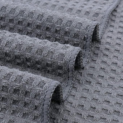 POLYTE Ultra Premium Microfiber Kitchen Dish Cloth Waffle Weave, 8 Pack