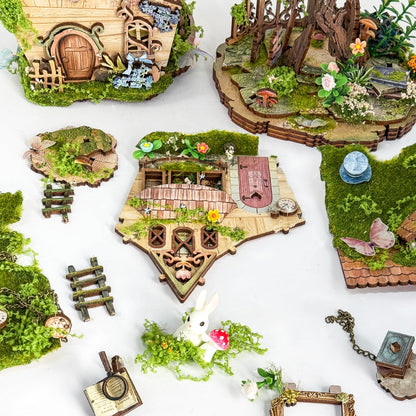 LORENOOK Book Nook Kits for Adults, DIY Miniature House with Warm LED Lights, Fantasy Treehouse Booknook, Bookshelf Decor Gifts for Friends - Rowan's Tree House