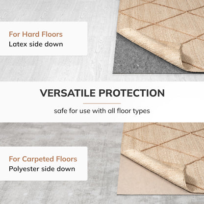 Anji Mountain Non Slip Rug Pad Gripper for Area Rugs-Rug Gripper Pad Keeps Rugs Safe in Place Cushioning Under Rug Floor Protector for Hardwood & Tile Floors-Anti Skid Under Carpet Mat - 5' x 8'