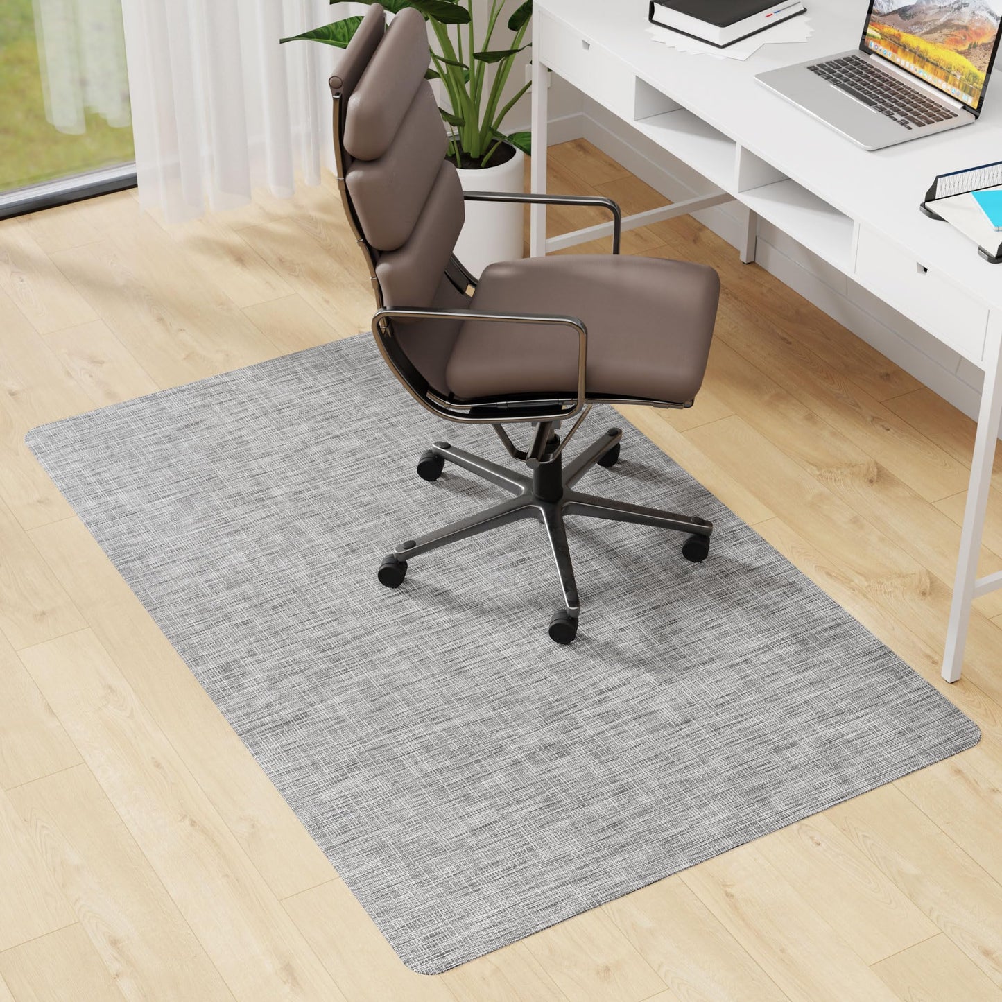 Cybstrax Office Chair Mat for Hardwood & Tile Floor, 46" x 60" Desk Chair Mat, Anti Slip, Non-Curve Computer Chair Mat for Rolling Chairs Floor Protector for Home Office