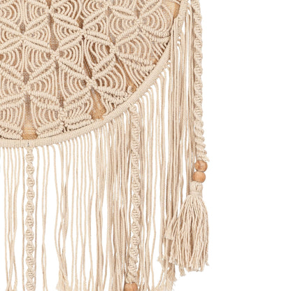 Crane Baby Charlie Farmhouse Macramé Boho Toy Bin with Tassels, Hanging Basket Nursery Decor, Stuffed Animal Storage, Wall Organizer for Playroom, Boho Baby Room Decor& Kids Room Organization