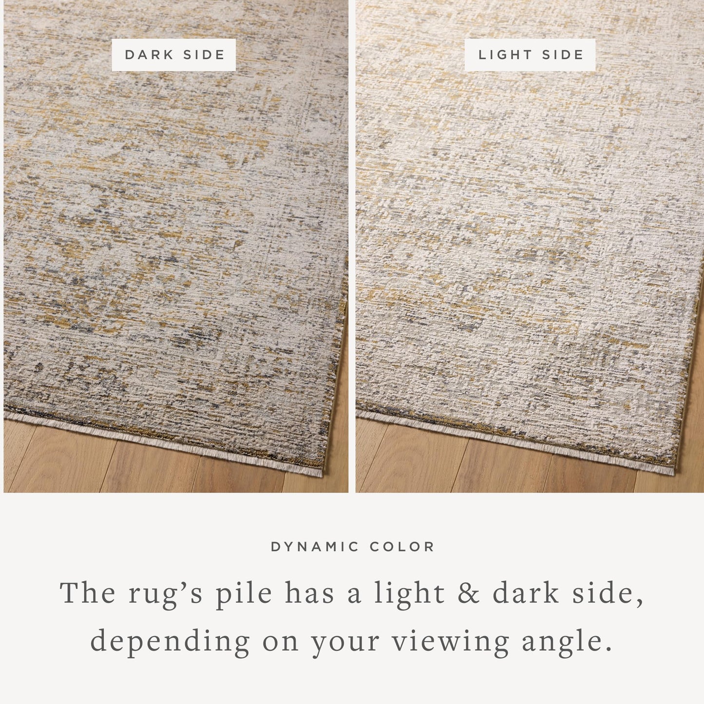 Loloi Amber Lewis Alie Collection ALE-05 Gold/Beige 5'-3'' x 7'-9'', .13'' Pile Height, Area Rug