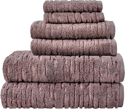 SKL Home CloudSoft 100% Cotton Luxury 6-Piece Towel Set, 600 GSM, Ultra Plush &