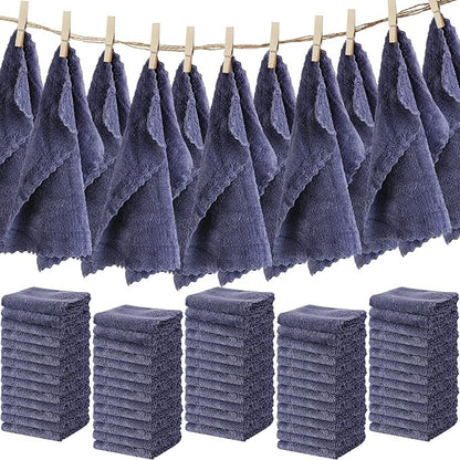 Newwiee 100 Pcs Washcloths Bulk Quick Drying Bathroom Wash Clothes 12 x 12 Inch