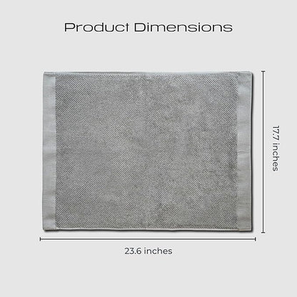 Luxury Silver-Infused Gray Hand Towels 2-Pack, 23.6"x17.7"
