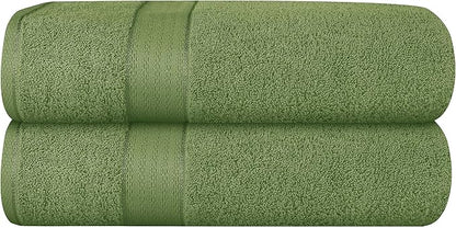 GLAMBURG 700 GSM Premium Cotton 2-Pack Oversized Extra Large Bath Sheet Set