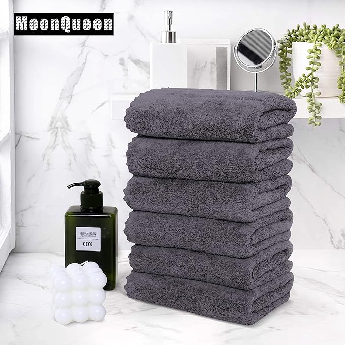 MOONQUEEN 6 Pack Premium Hand Towels