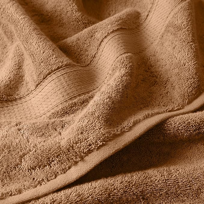 SUPERIOR Egyptian Cotton Pile 6 Piece Towel Set, Includes 2 Bath, 2 Hand