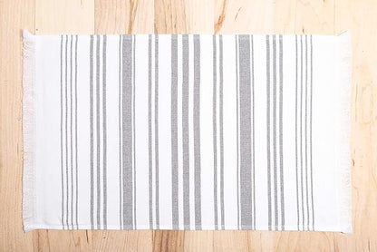 Sticky Toffee Hand Towels for Bathroom Set of 2 – 28x16 in White and Gray
