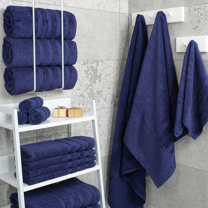 American Soft Linen Luxury 4 Piece Bath Towel Set, 600 GSM 100% Cotton Turkish