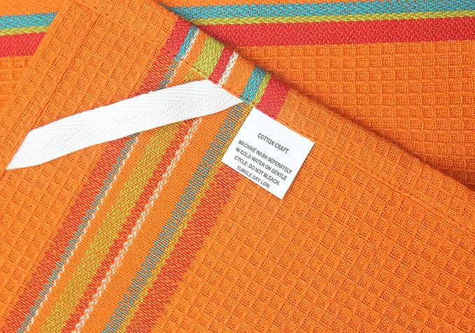 COTTON CRAFT Salsa Stripe Kitchen Towel