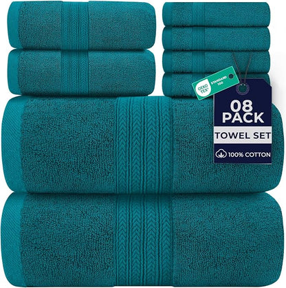 DAN RIVER 8 PC Luxury Bath Towels