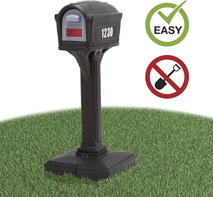 Simplay3 American Home 42002R-04 Dig-Free Easy Up Classic Mailbox – Black