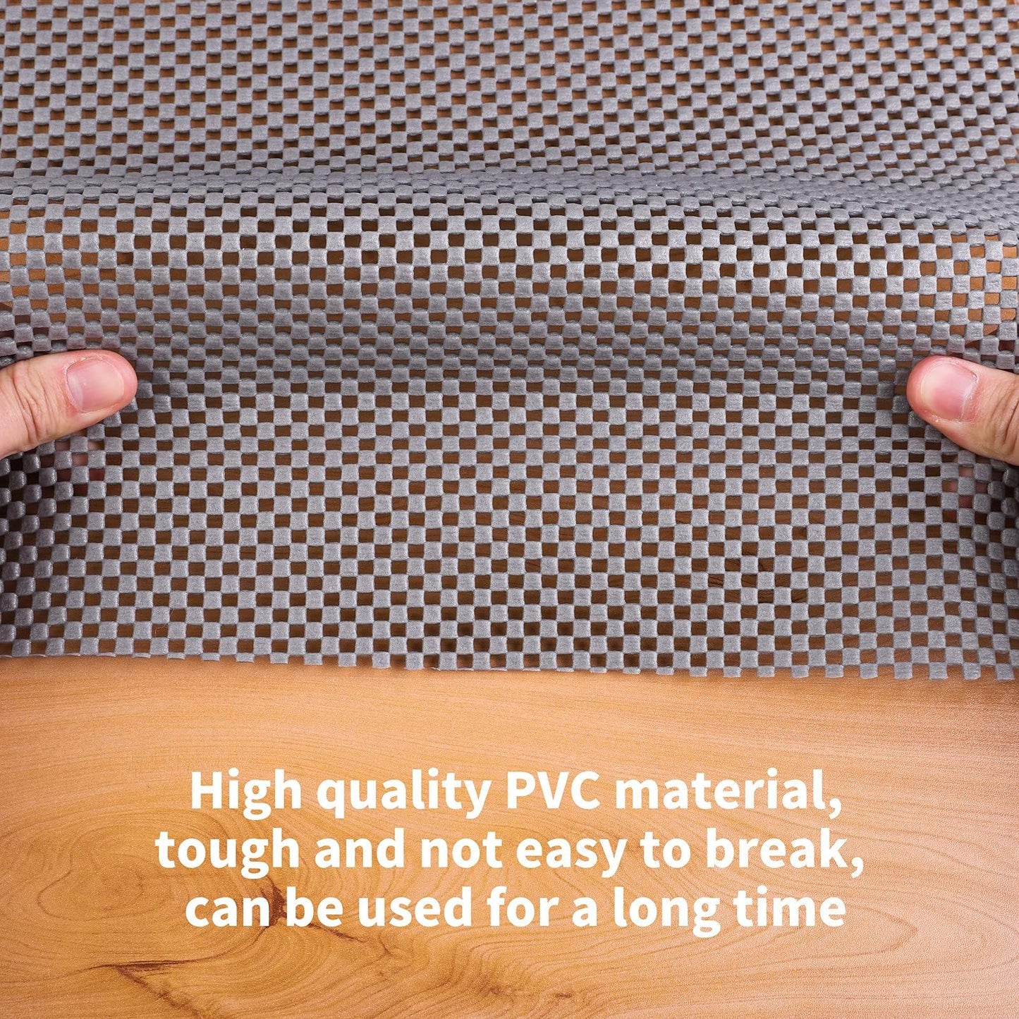 Ruisita Non-Slip Mat Area Rug Pad Anti Slip Gripper Roll Rubber Matting Waterproof Floor Mat PVC Shelf Drawer Liner for Home, Office, Cars, Caravans (Gray, 30 x 200 cm)