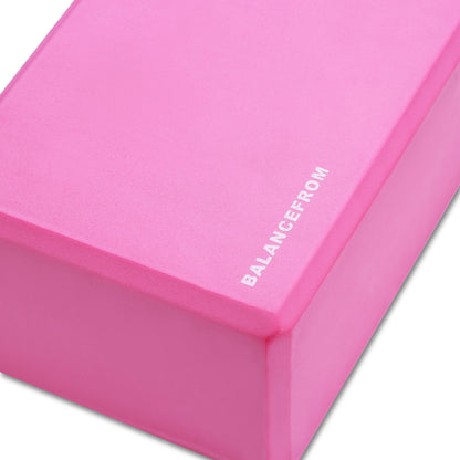 Fitvids Set of 2 High Density Yoga Blocks, 9"x6"x4" Each, Pair, Multiple Colors