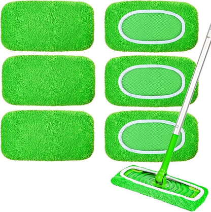 6-Pack Reusable Mop Pads Compatible
