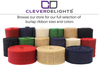 CleverDelights 6" Ivory Burlap Ribbon - Wired Edges - 10 Yards - Jute Burlap Fabric Ribbon