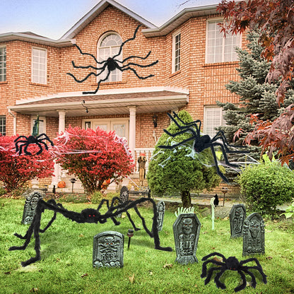 ESSENSON Halloween Spider Decorations, 6 PCS Scary Giant Spiders Set