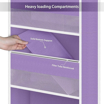 Univivi 6-Shelf Over Door Hanging Organizer Fabric Baby Door Storage