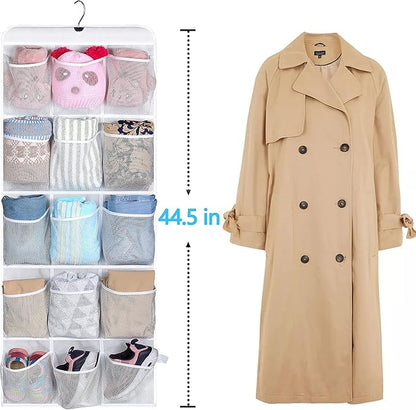 MISSLO 30 Large Pockets Dual Sided Hanging Baby Shoe Organizer