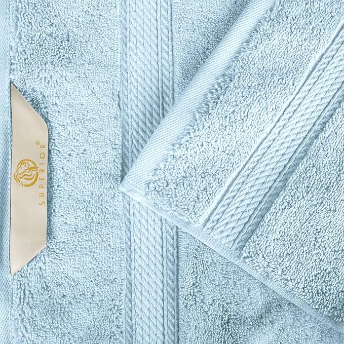 SUPERIOR Egyptian Cotton Pile Bath Sheet Set of 2, Ultra Soft Luxury Towels